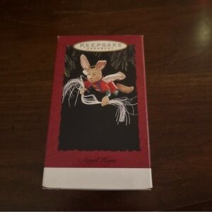 1994 Hallmark Keepsake Ornament Angel Hare Rabbit Christmas Vintage Collectible